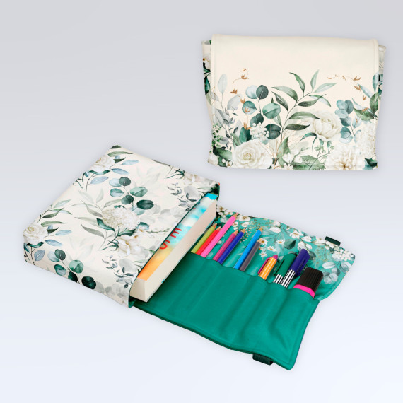 DIY-Nähset - Buch-Organizer - Eukalyptus - Softshell - abby and amy