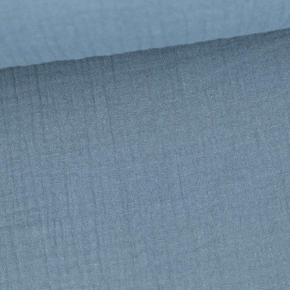 Musselin Bambino - Muslin - Uni - Schnuffeltuch - Windeltuch - Graublau