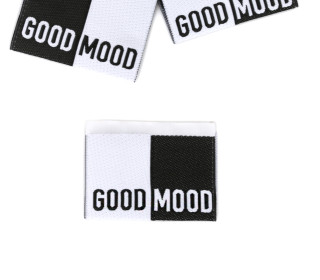 1 Label - GOOD MOOD - Weiß/Schwarz - Anlukaa