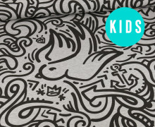 Sommersweat - UrbanArt - Dove - Kids Edition - Paneel - Grau Meliert - abby and me