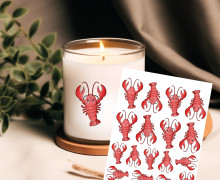 Rub-On Sticker - Lobster - Tante Henni Rubon - vielfältig nutzbar