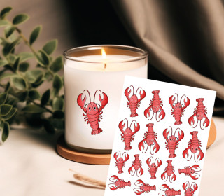Rub-On Sticker - Lobster - Tante Henni Rub-Ons - vielfältig nutzbar