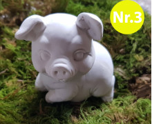 Silikon - Gießform - Lustiges Schwein - Glücksschwein - Nr. 3 - vielfältig nutzbar