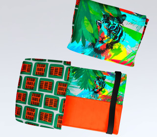 DIY-Nähset - Buch-Organizer - Abstrakter Tiger - Softshell - abby and amy