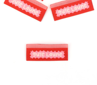 1 Label - gute Laune - Rot - jojulein design