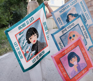 DIY-Nähset Tücher - Konfigurator - Winter Girls - personalisiert