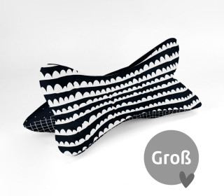 DIY-Nähset - Leseknochen - Groß - Pattern Play - Schwarz - Velvet - abby and amy