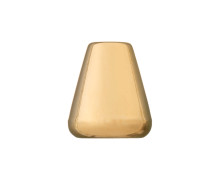 1 Kordelende - Konisch Geformt - Metall - 15mm - Gold