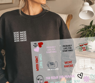 Onkel Bo's Bügelbilder - DIN A4 - more amore - Rund - BIG