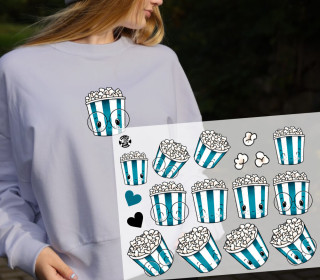 Onkel Bo's Bügelbilder - DIN A4 - PopcornBox - Blau
