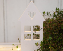Silikon - Gießform - Stecker Häuser für Steckleisten - 4 Fenster & Herz - Lichtdeko - Haus 4 - vielfältig nutzbar