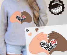 Onkel Bo's Bügelbilder - DIN A4 - Give Hate No Chance - Hamburger Liebe - BIG