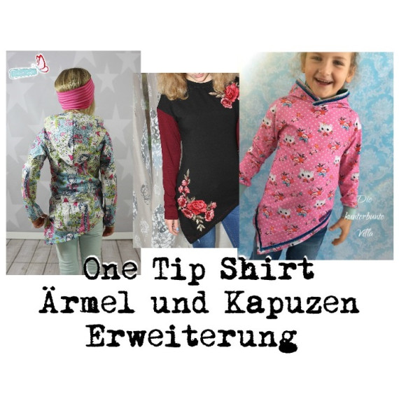 MiToSa-Kreativ TEIL-E-Book One Tip Shirt ÄRMEL UND KAPUZEN ERWEITERUNG Gr. 74 - 164