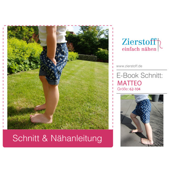E-BOOK – Chino Hose, Short “MATTEO”, Gr. 62 – 104