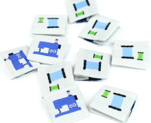 1 Label - Nähmaschine - Garnrolle