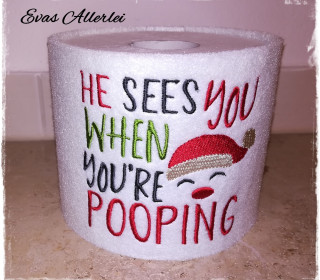 Stickdatei Toilettenspruch Weihnachten 1