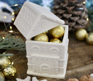 Silikon - Gießform - Lebkuchenhaus - Hoch - Dose - Kerzengefäß - 7oz - mit Manschette - offizieller Partner von Boowan Nicole - vielfältig nutzbar