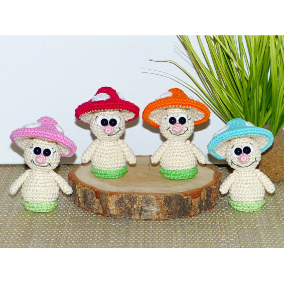 Häkelanleitung kleine Frühlingspilze