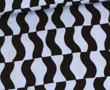 Lenzing Ecovero - Viskose - Blusenstoff - Graphic - Pastellblau/Schwarz