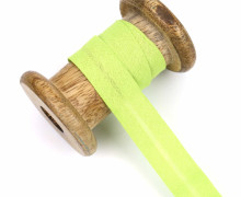 1 Bund Schrägband - 3 Meter - Zugeschnitten - Baumwolle - 20mm - Gelbgrün
