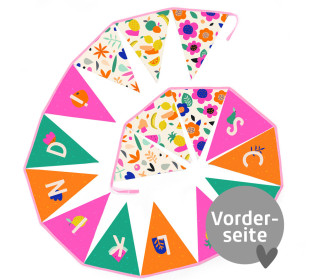 DIY - Wimpelkette - Schulkind - Fruchtig Frisch - Velvet - abby and amy
