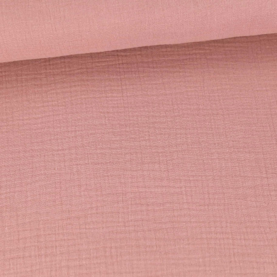 Musselin - Muslin - Double Gauze - Uni - Altlrosa