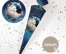 DIY-Nähset Schultüte - Cat - Glitter Sky - Velvet - zum selber Nähen