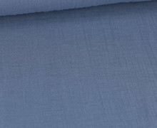 Musselin - Muslin - Double Gauze - Uni - Jeansblau - 125g - Schnuffeltuch - Windeltuch