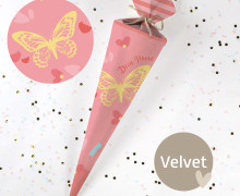 DIY-Nähset Schultüte - Schmetterling Stella - Velvet - zum selber Nähen
