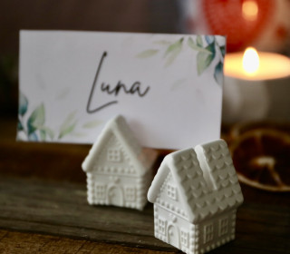 Silikon - Gießform - Mini Lebkuchenhaus - Fotohalter - Weihnachten - vielfältig nutzbar