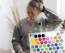 Onkel Bo's Bügelbilder - DIN A4 - Konfetti - Punkte - Bunt