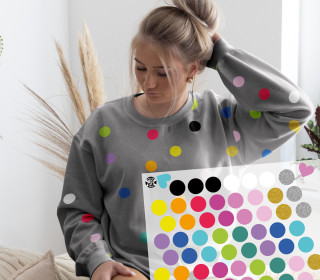 Onkel Bo's Bügelbilder - DIN A4 - Konfetti - Punkte - Bunt