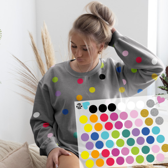 Onkel Bo's Bügelbilder - DIN A4 - Konfetti - Punkte - Bunt