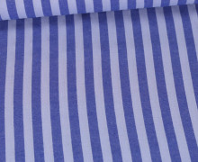 Baumwolle - Webware - Yarn Dyed Stripes - Royalblau/Pastellblau