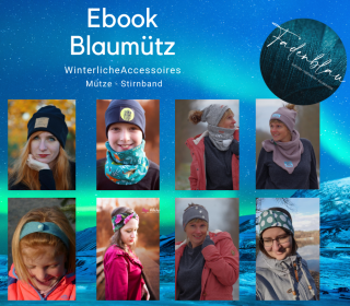 Blaumütz&Blauer Hipster + Kristallband&Blaues Herz