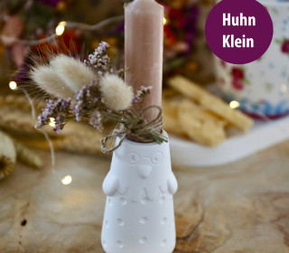 Silikon - Gießform - Stabkerzenhalter - Hühner Freunde - Huhn Klein - vielfältig nutzbar