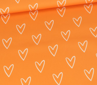Outdoorstoff - Sunshine - Hearts - Orangegelb - jojulein design - abby and amy