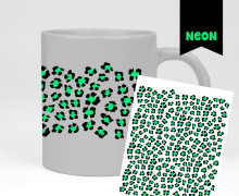 Neon Rub-On Sticker - Leo Muster - Mini - Grün - Tante Henni Rubon - vielfältig nutzbar