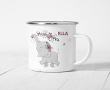 Emaille Becher - Beautiful Summer - Ella - Stickherz