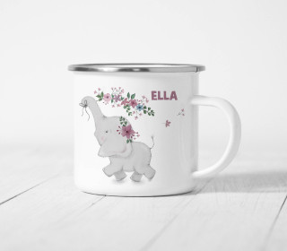 Emaille Becher - Beautiful Summer - Ella - Stickherz