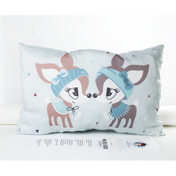 VORBESTELLUNG - Kissenstoff - DIY - SchneeKitz 2017 - 40x60cm - türkis - NIKIKO