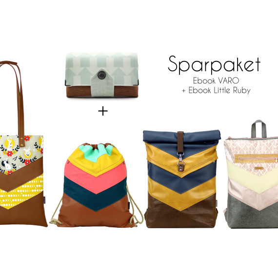 Ebook Rucksack "VARO" + Ebook Geldbörse "Little Ruby" im Sparpaket
