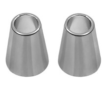 2 Kordelenden - Metall - Konisch - Veno - Silber