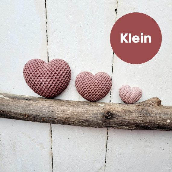 Silikon - Gießform - Herzen - Waffeloptik - Klein - vielfältig nutzbar