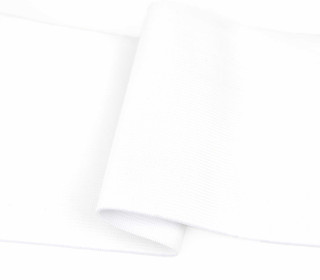 1m Gürtelgummi - Elastisch - Uni - 120mm - Weiß