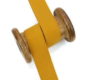 2,5 Meter Gummiband - Zugeschnitten -  Uni - 25mm - Senfgelb