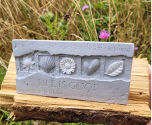 Silikon - Gießform - Spruchplatte - LIFE IS GOOD - vielfältig nutzbar
