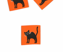 1 Label - Katze - Orange - jojulein design - Halloween