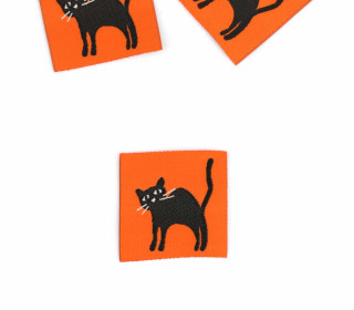 1 Label - Katze - Orange - jojulein design - Halloween