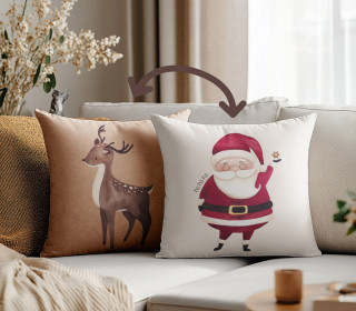 Genähtes Kissen inkl. Inlet - Festtagsfreude - Weihnachtsmannl - Mein Hanseherz